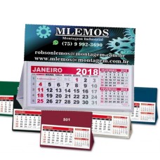 Calendário mesa em PVC